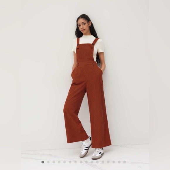 CORDUROY WIDE LEG JUMPSUIT - Picture 1 of 10
